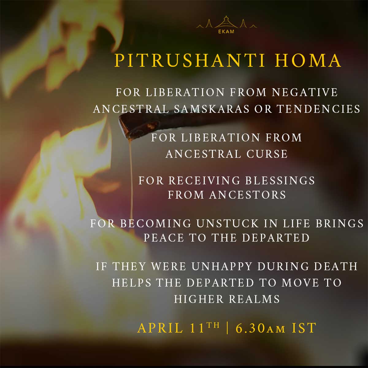 エーカム・先祖解放のためのピトルシャンティ・ホーマ